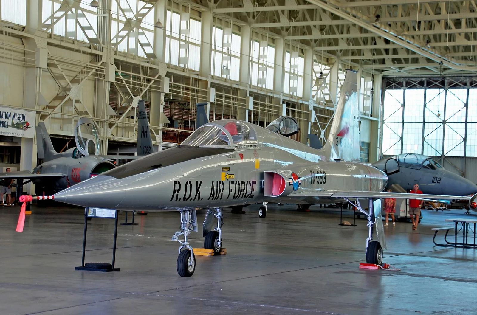 F-5A aircraft. Northrop F-5A Freedom Fighter, photographed by Bernard Spragg. NZ.