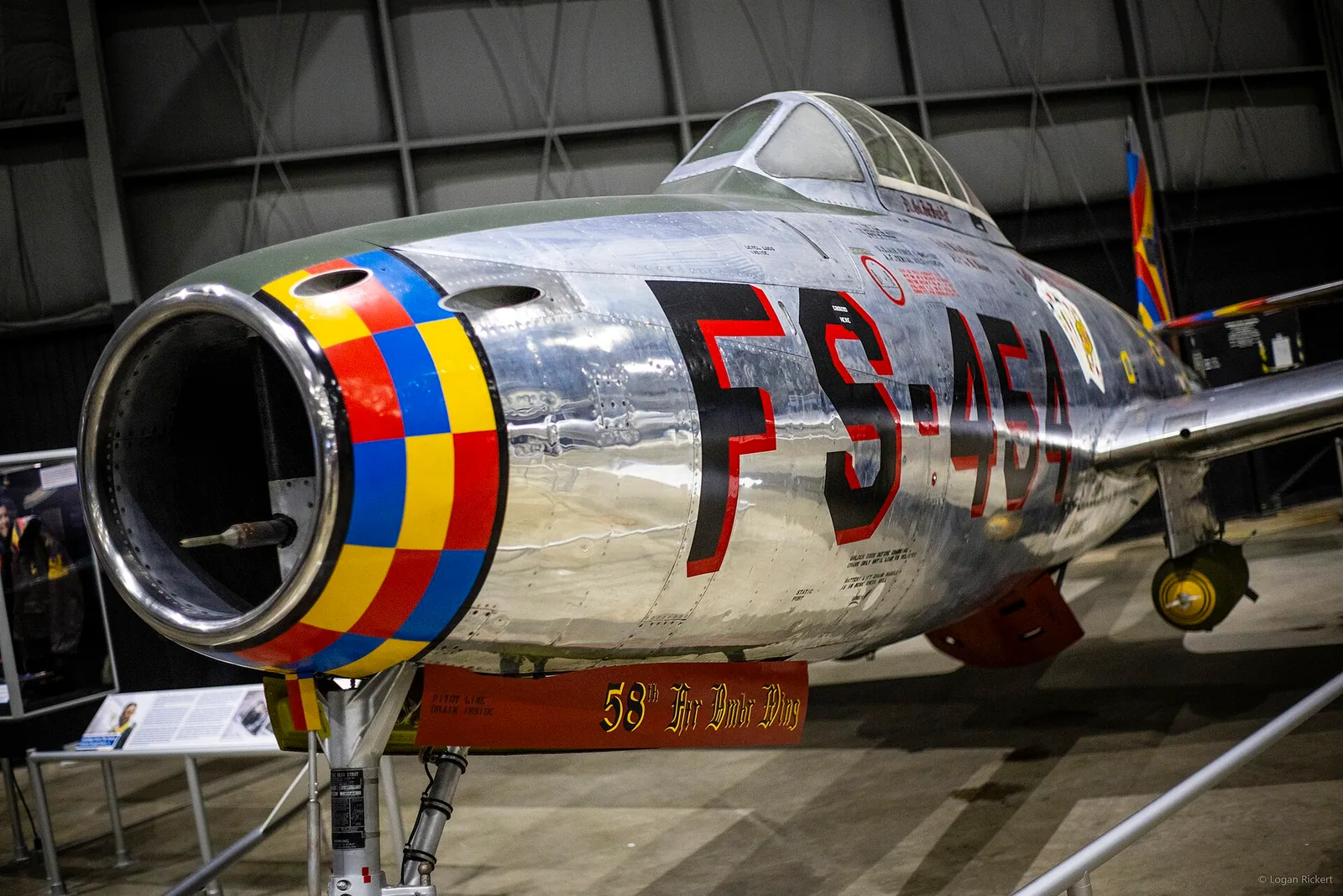 F-84E aircraft. Republic F-84E Thunderjet at the National Museum of the U.S. Air Force.